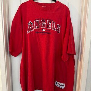 GUC, Majestic MLB Los Angeles Angels Vintage T Shirt, 2002 Playoffs, Red Size XL
